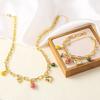 Retro European Style Cherry Bracelet Fruit Series Pitaya Chain Choker Strawberry Necklace Travel