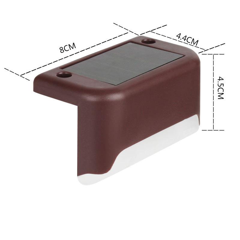 2/4/8/12Pack Солнечные палубные фонари Открытый светодиодный ступенчатый солнечный свет для сада Пейзаж Балкон Забор Путь Шаг Двор