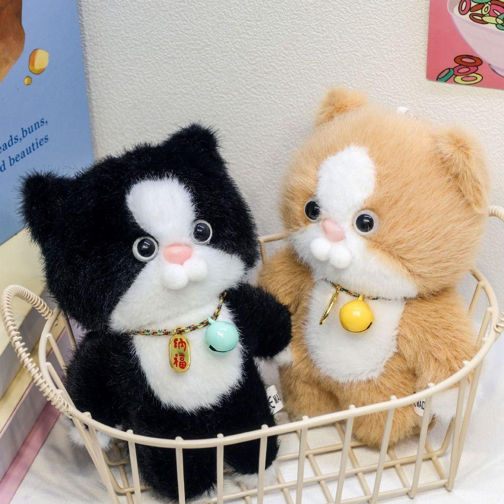 Soft Animal Little Cat Keychain Fluffy Stuffed Kitten Keyring Backpack Decor
