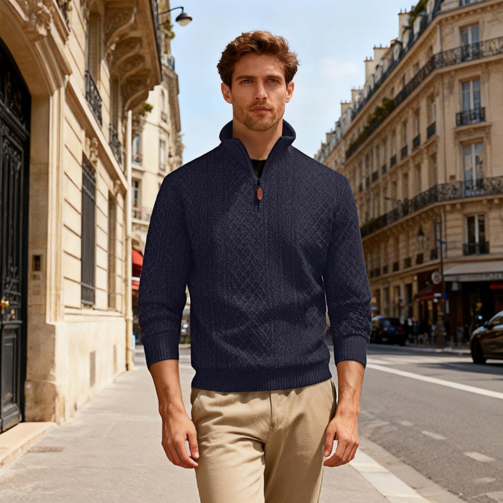 Мужская повседневная свободная однотонная спортивная толстовка с текстурой, на молнии, с длинным рукавом и воротником-стойкой для улицы