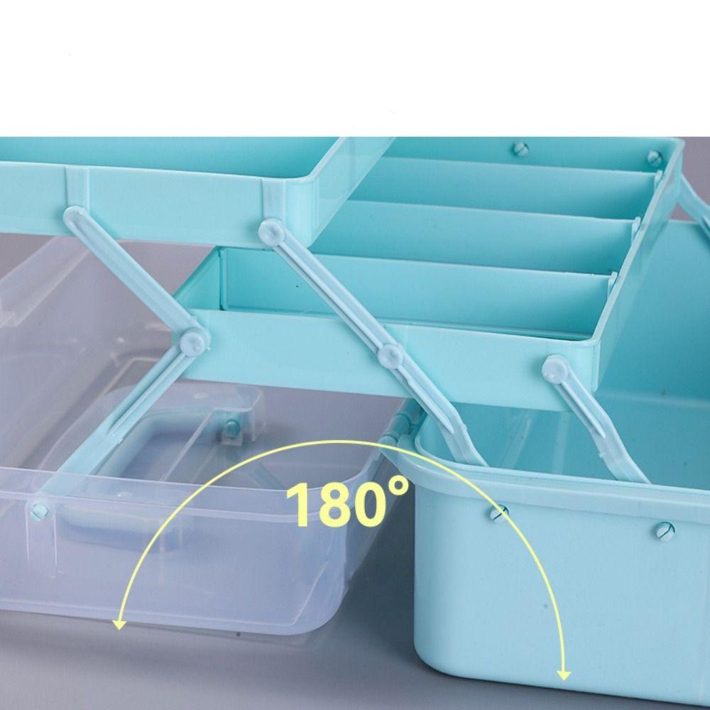 Пластиковый ящик для хранения рукоделия Трехслойный переносной ящик для инструментов Новый ящик для хранения швейных принадлежностей