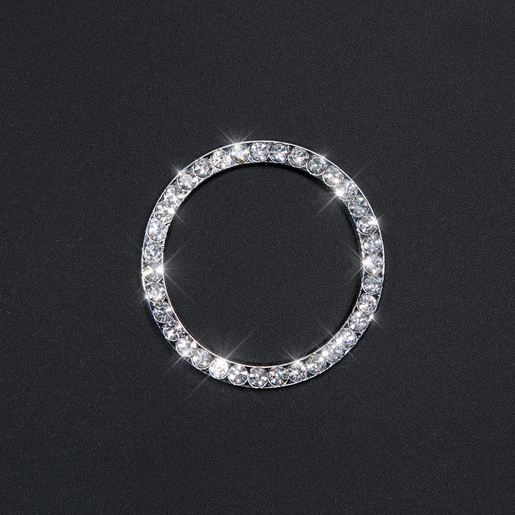 Bling Car Crystal Rhinestone Ring Emblem Sticker Car Interior Decoration Bling Car Accessories for
