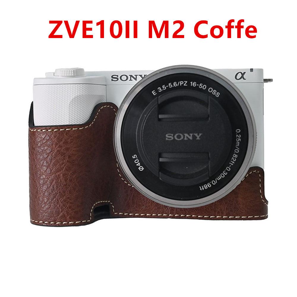 Получехол для камеры для Sony A6700 A6400 A6300 A6100 A6000 ZVE10 ZVE10II ZVE10M2 A7R5 A7CII A7C2 Крышка с открывающимся дном Искусственная кожа