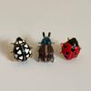 Dripping Oil Painting Ring Geometric Chunky Enamel Ring Retro Ladybird Drip Oil Ring  Gift