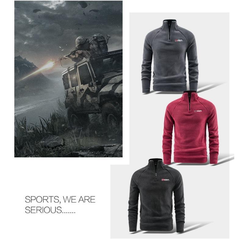 Men S Fleece Long Sleeve Pullover Sweatshirt Jacket