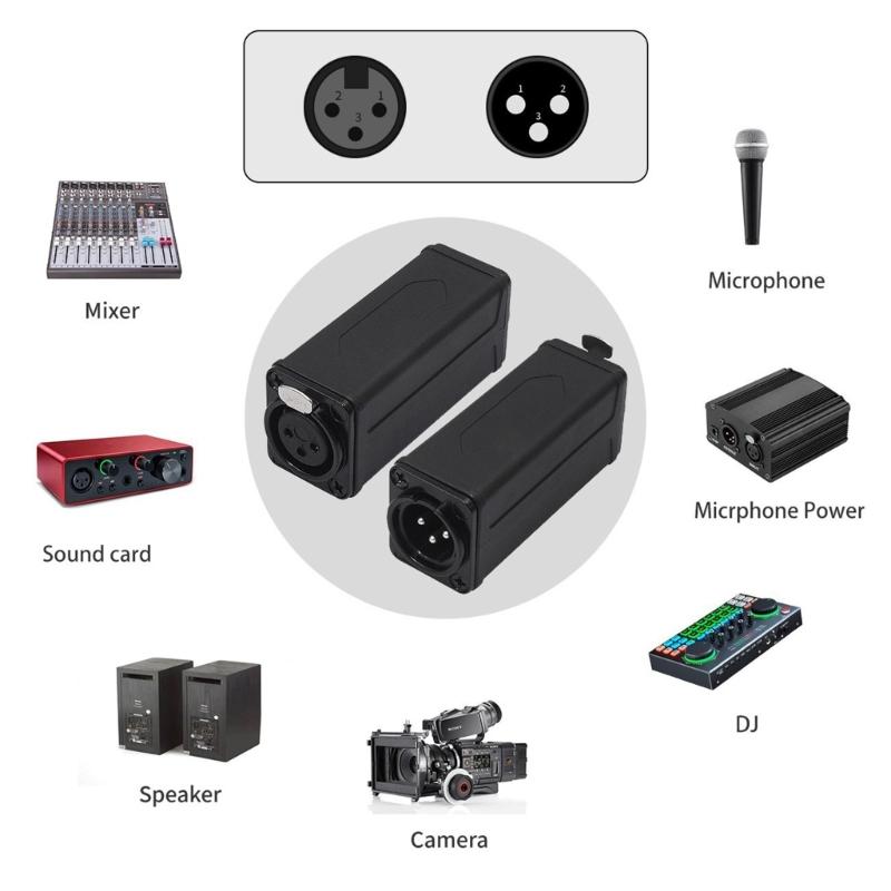 Professional 3Pin XLR Male to Female Auditory Connector for Studio Recording and Live Sound Systems