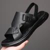 Sandals Men's 2025 Summer Casual Driving Beach Shoes Dual-purpose Outer Wear Driving Shoes Cool Slippers