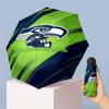 Seattle Seahawks Напечатанные 5?Сложить Мини-зонт 8?Складной ветрозащитный зонт с ребрами для женщин, карманный
