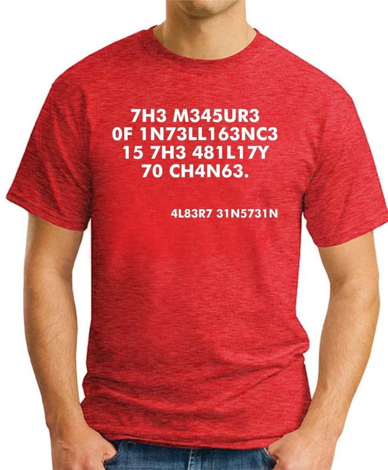 THE MEASURE OF INTELLIGENCE T SHIRT Funny Slogan Novelty Mens Geeky Gift Geek 4