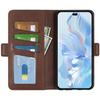 For Honor 80 Pro 5G Drop Protection Cell Phone Cover PU Leather Dual Magnetic Clasp Calf Texture Case Hands-free Stand Wallet