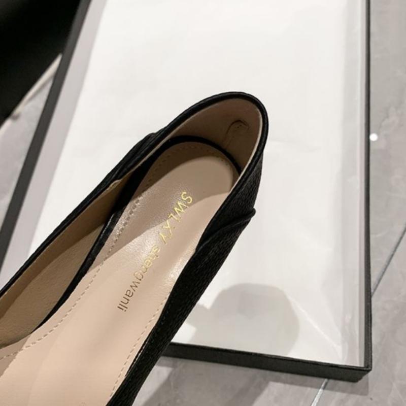 Французский темперамент Высокие каблуки Туфли на тонком каблуке и сверле Одиночные туфли Профессиональная рабочая обувь Покупки Свидания Банкет и обувь Женские туфли на высоком каблуке с бантом