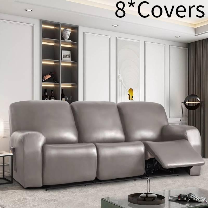 Роскошный чехол на диван из искусственной кожи ПУ Водонепроницаемый Полная защита Чехол для кресла-реклайнера Комплект