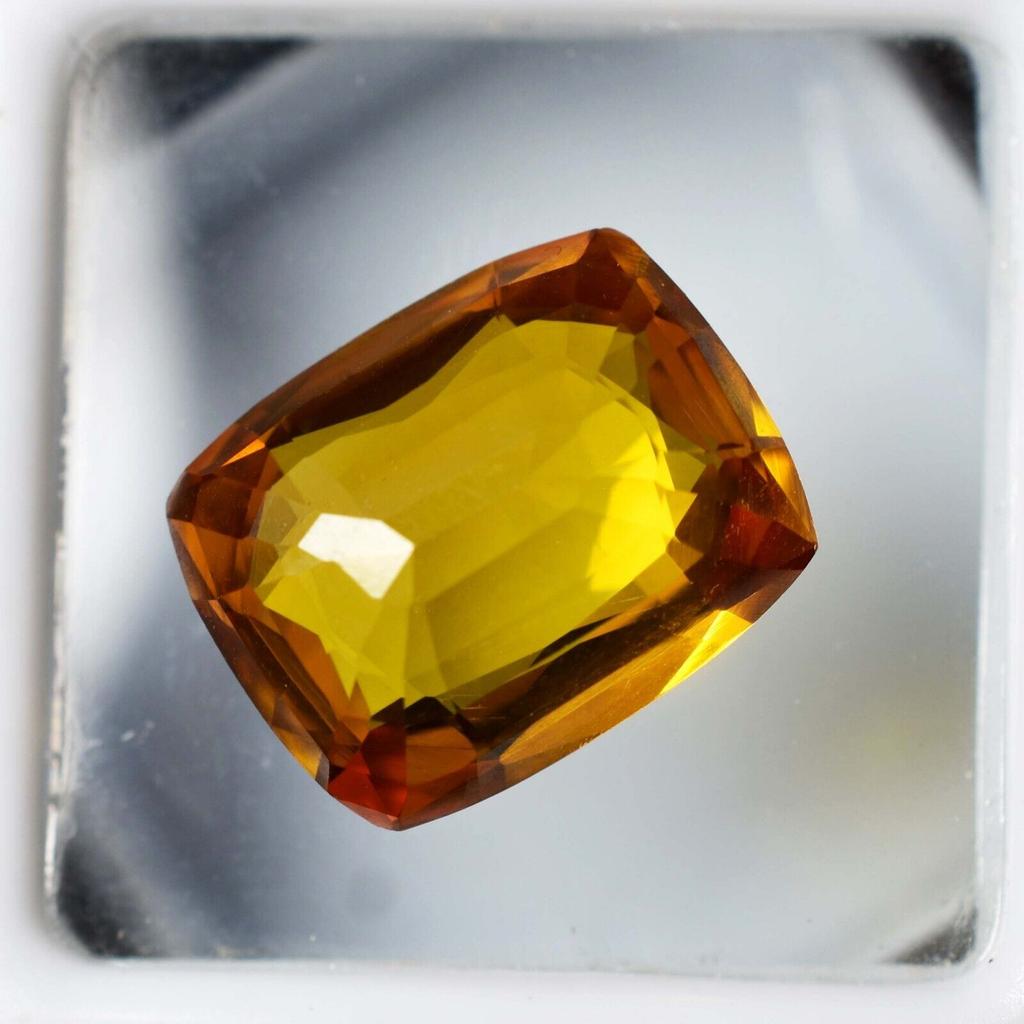 10.15 Carat Natural Yellow Sapphire Cushion Shape Loose Gemstone