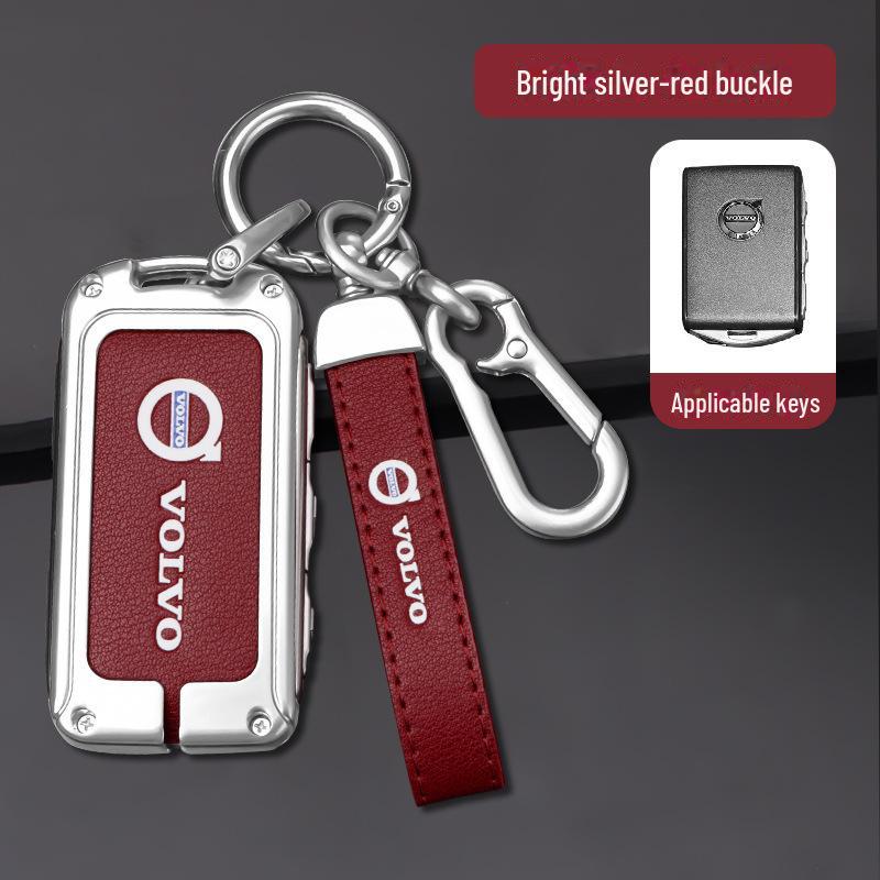 Чехол для ключа Volvo для XC60 и S90: Чехол для автомобильных аксессуаров для XC90, XC40, S60L - в комплект входит сумка с пряжкой