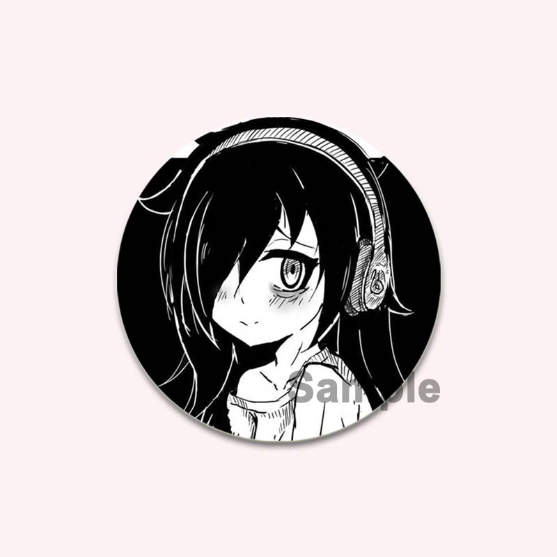 32/44/58MM Аниме Tomoko Kuroki Watamote Pins Милый мультяшный значок ручной работы Броши для нагрудника для рюкзака Одежда Подарки Аксессуар