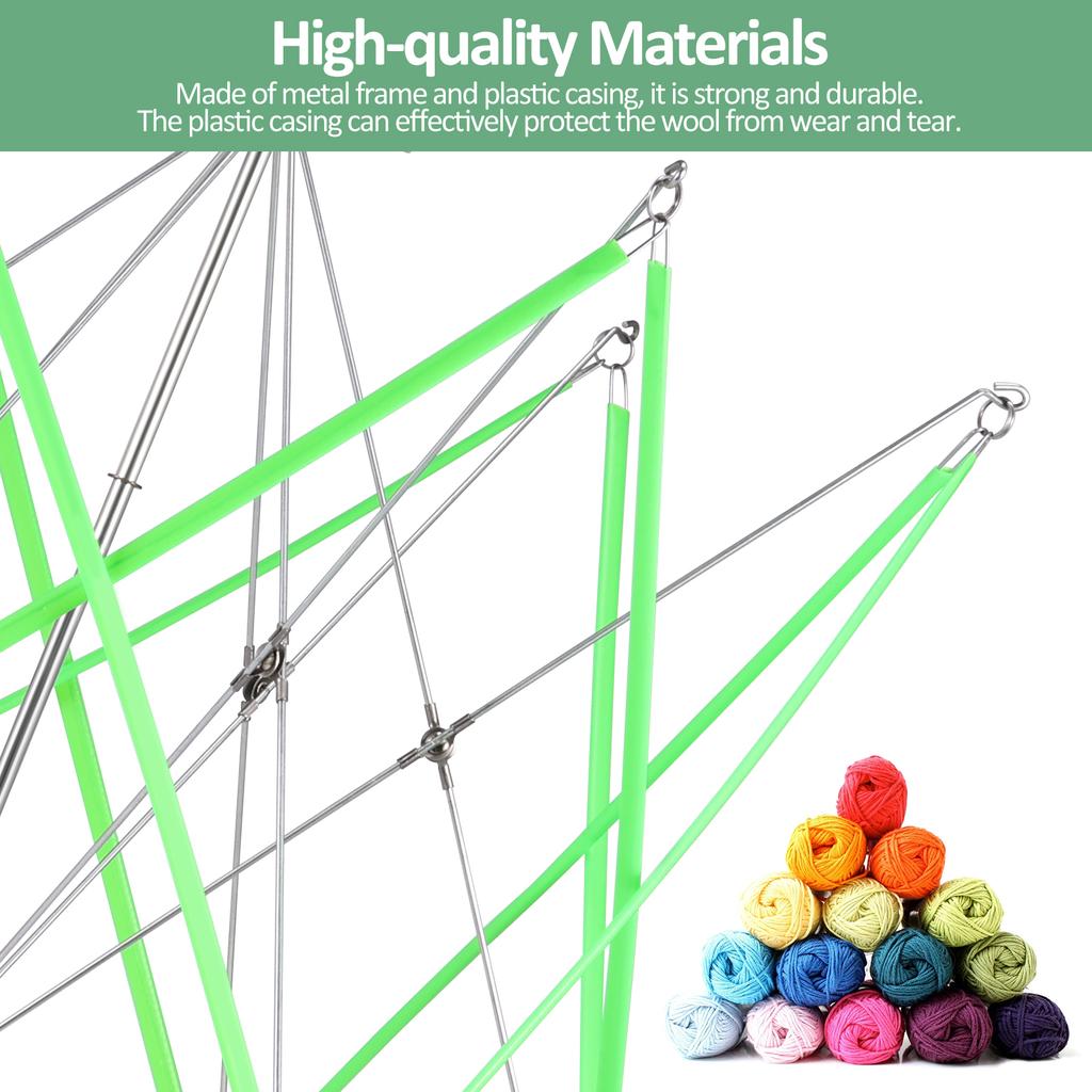 Моталка для пряжи Зонтичная моталка для пряжи Ручная моталка для вязания Инструмент Легкий пластиковый металлический моталка для шерстяной пряжи Инструмент для вязания