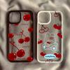 Чехол Красная Вишня Кролик для iPhone 16 Pro Чехлы iPhone 11 12 13 14 15 Pro Max 7 8 Plus X XR XS SE Прозрачная Силиконовая Накладка