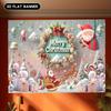 2D Christmas Party Photo Booth Backdrop with Candy Canes and Gifts