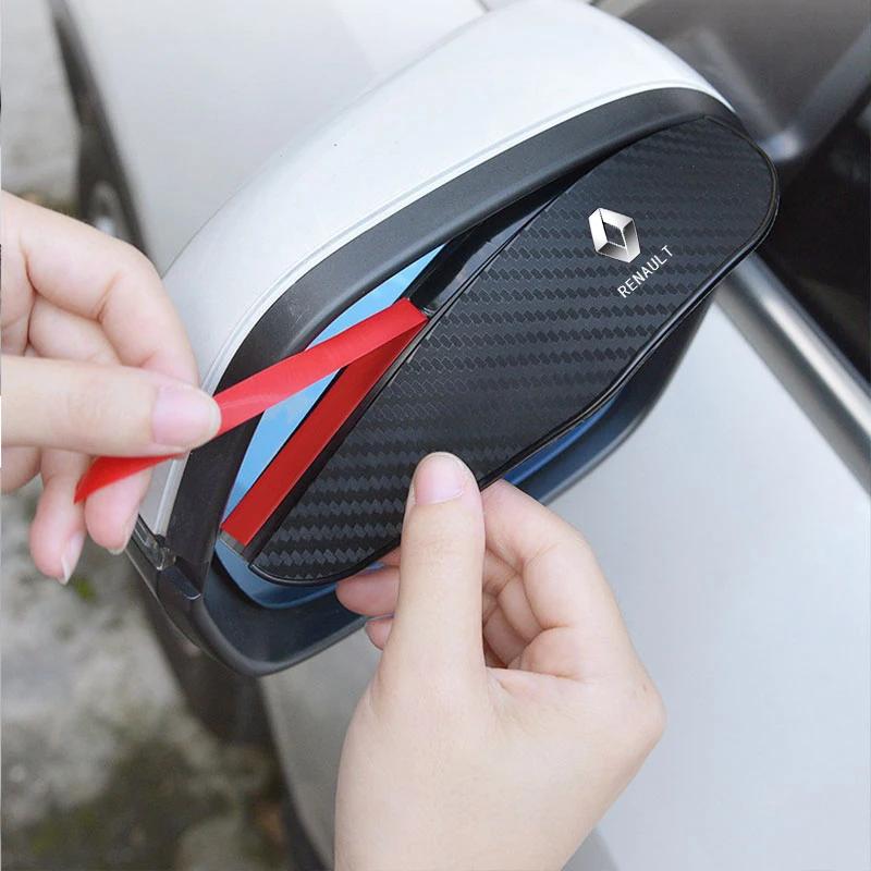 Hub Caps Car Rearview Mirror Eyebrow Rainproof Cover For Renault Clio Laguna Megane 2 3 Duster Logan Captur Talisman Trafic Kwid