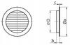 Diagonal Round Grille 125mm with Mesh, White