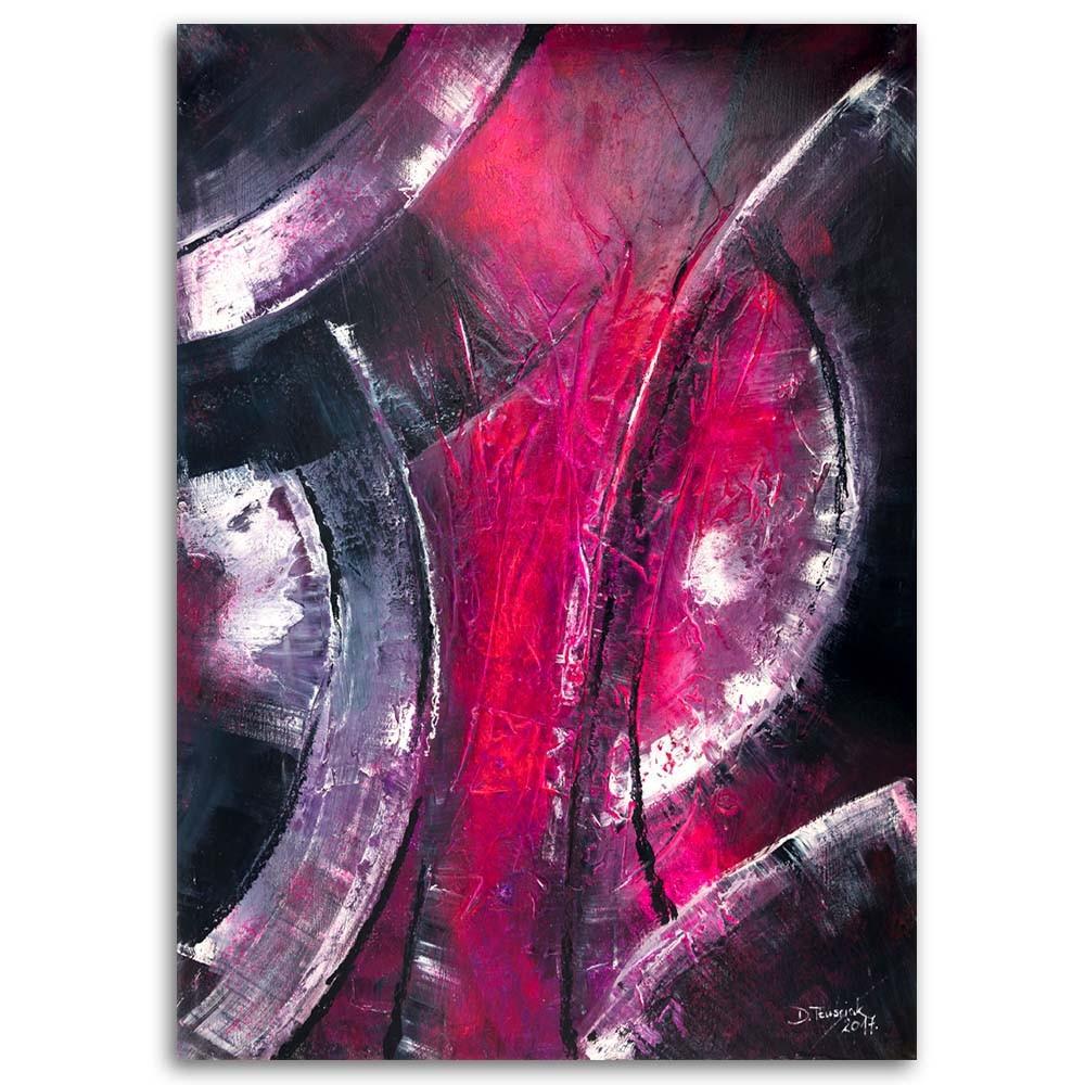 Canvas print, Silver circles abstract