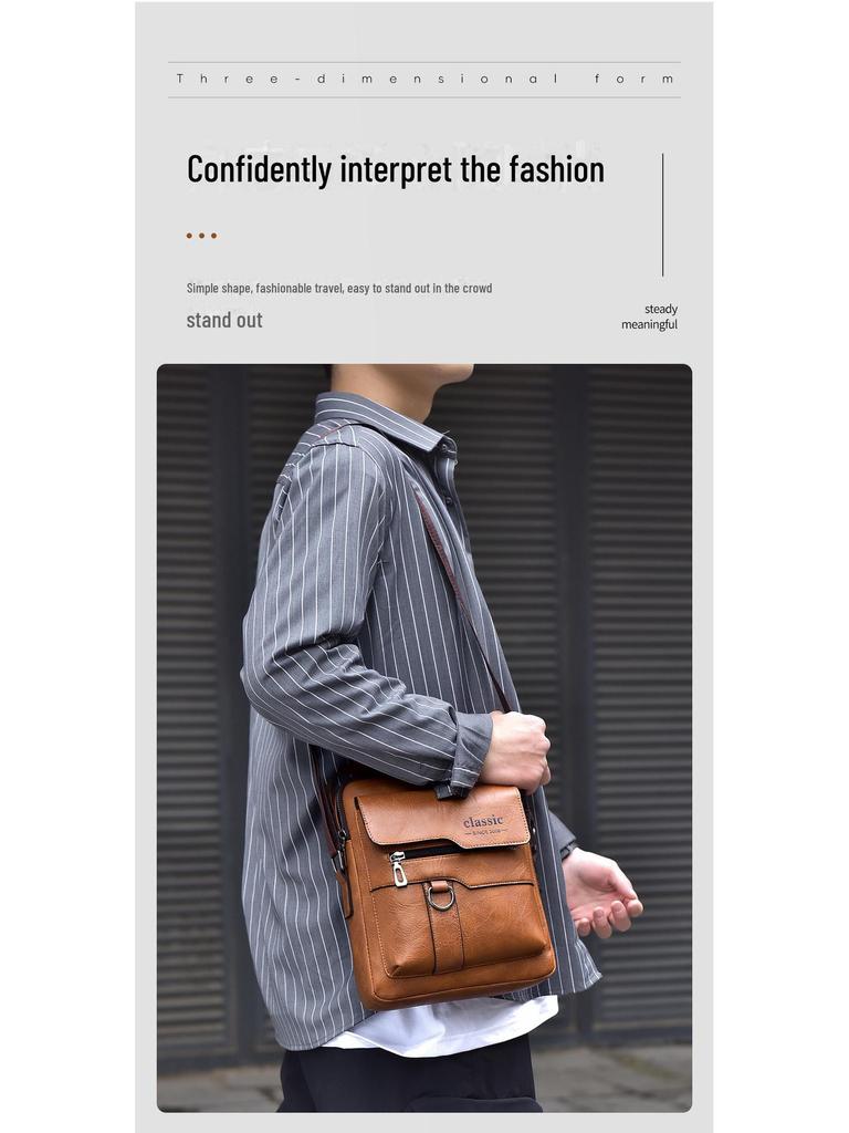 Men's Splash-proof, Wear-resistant Large Capacity Commuter Messenger Bag