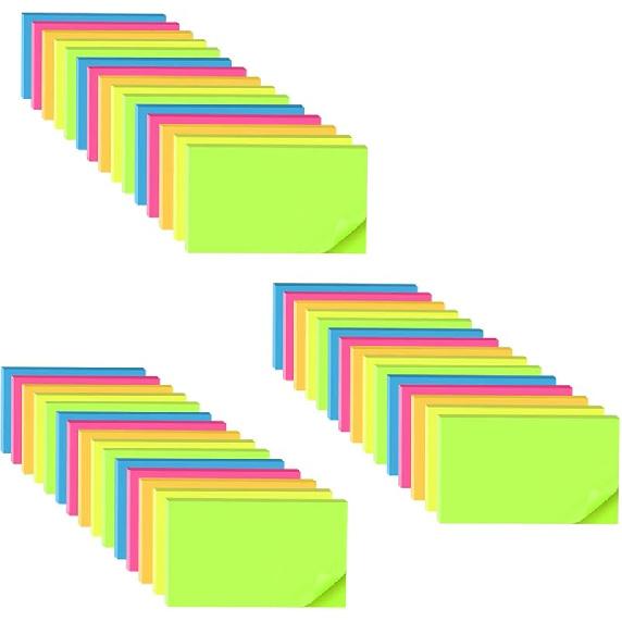 (15 Pads) Sticky Notes 3x5 in Bright Stickies Colorful Super Sticking Power Memo Pads Strong Adhesive