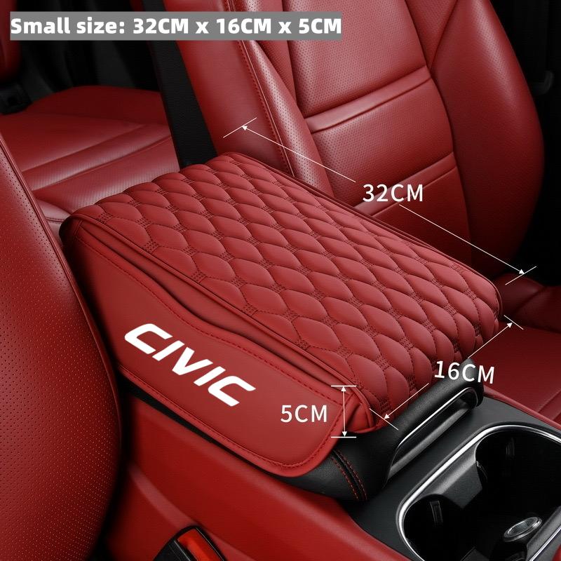 IYXI7 for Honda civic 8th 10th gen 2017 2018 2019 2016 Stitched PU Leather Car Armrest Mat Center Console Arm Rest Protection Cushion