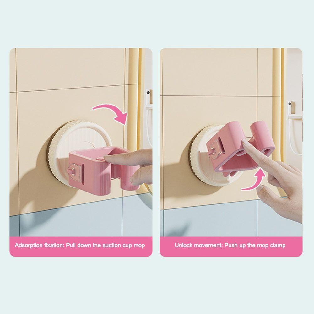 No-drill Storage Rack Wall-mounted Broom Storage Clip New Mop Holder