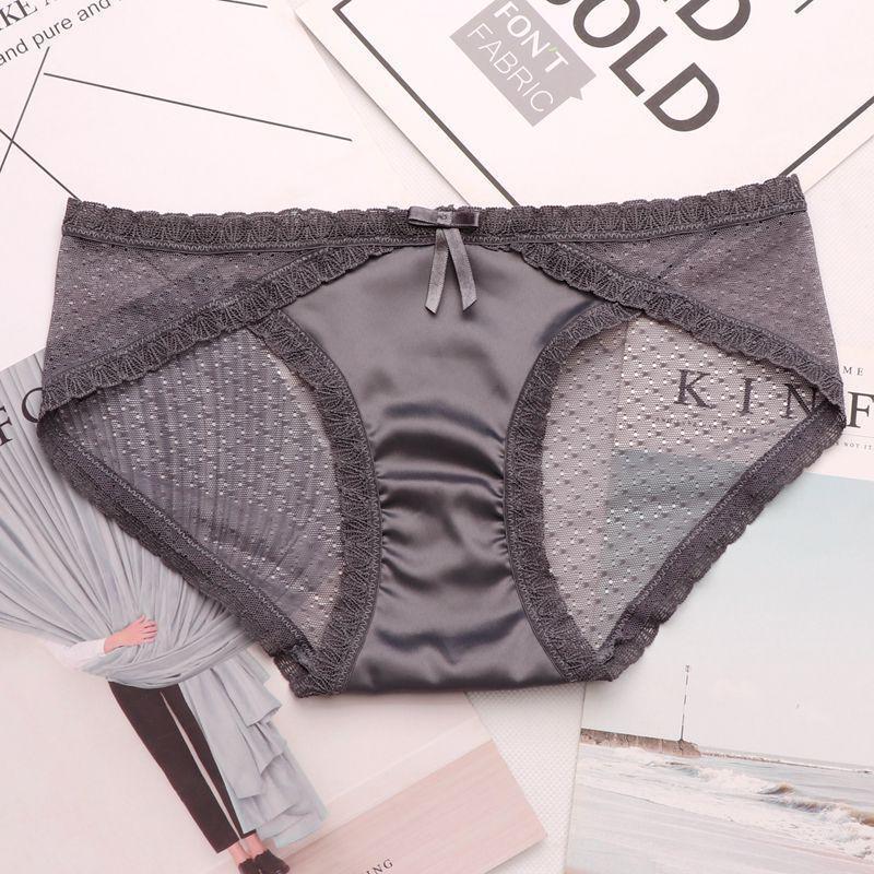 Panties Perspective Fancy Lace Panties For Women Traceless Crotch Of Cotton Briefs Lady Panty Underwear Low-rise Briefs