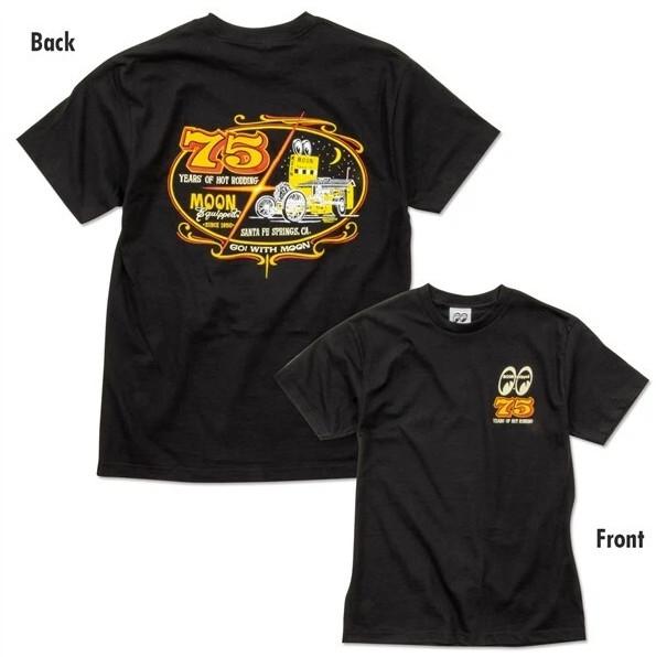 Mooneyes 75th Anniversary Hot Rodding T-shirt size S-5XL