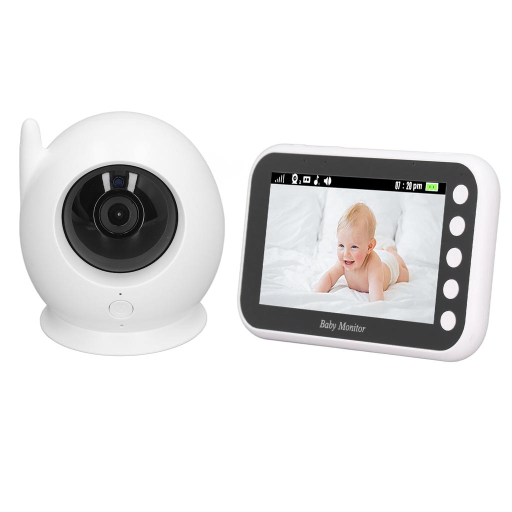 Baby Monitor 360 Degree Rotation 4.3inch LCD Screen 8 Lullabies Infrared Night Vision Two Way Talk