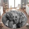 1Pc Elephant Circular Print Rug - home decoration Carpet For Living Room Bedroom Flooring Computer Chair Area Rug