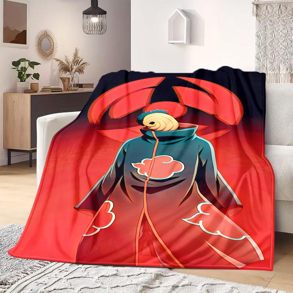 Naruto Anime Print Blanket Warm Comfortable Flannel Blanket Suitable for Bedrooms, Sofas, Beds, Chairs, Picnics, Travel