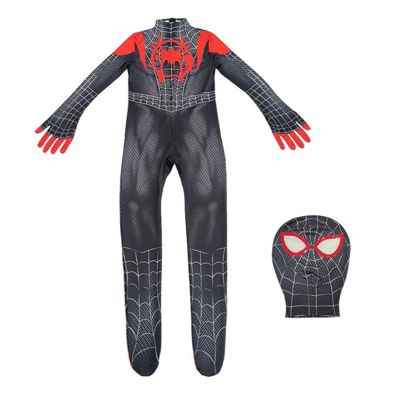 New Spiderman Cosplay Fantasy Costumes Jumpsuit for Boys Girls Miles Morales Superhero Halloween Carnival Zentai Bodysuit