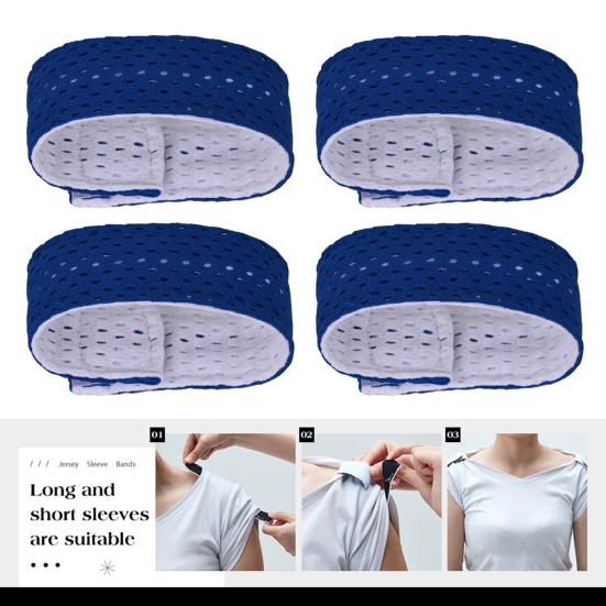 4 пары нарукавников из джерси для футбола, баскетбола, волейбола, дышащие сетчатые нарукавники, ремешки-держатели для рукавов, рубашки, футбол, софтбол, рукав