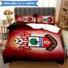 3PCS Fc Crest Design Printed Soft Bedding Set,Including 1pc Duvet Cover And 2pcs Pillowcases Perfect for Bedroom, Dormitory, Fan gift