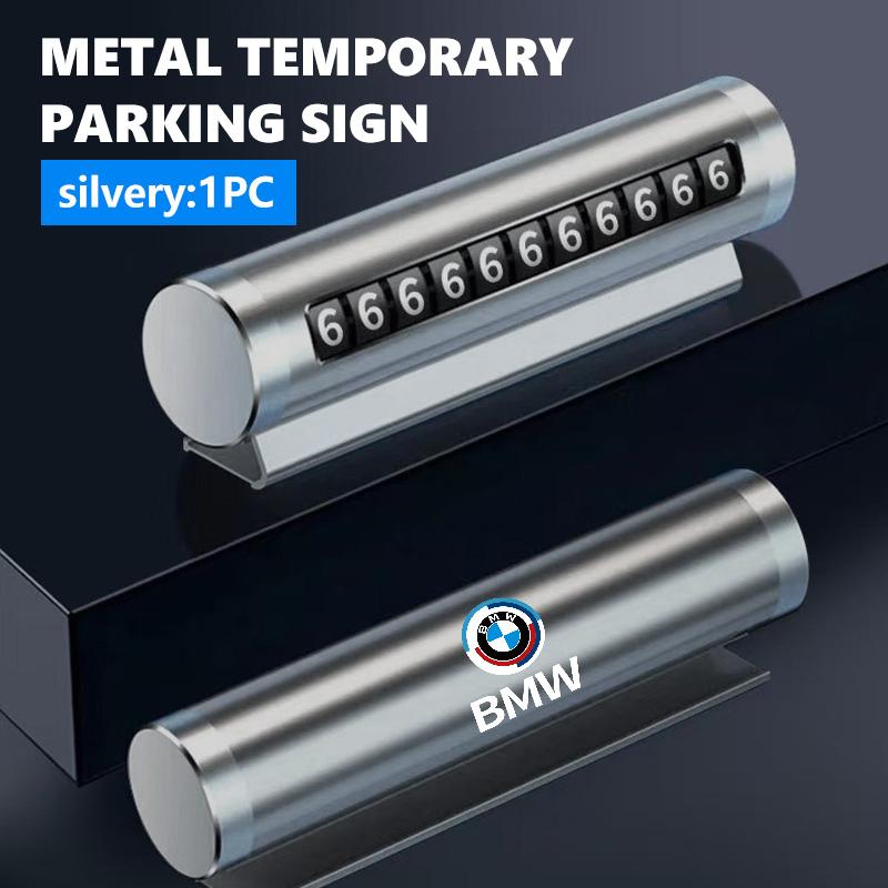 SCKS3 Car Phone Number Plate Temporary Parking Stickers Rotate Park Stop For BMW M 1 3 4 5 6 7 Series X1 X3 X4 X5 G20 G38 F48 E36 E39