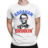 Хлопковая футболка с графическим принтом Abraham Drinkin 100% Хлопок Топы Abraham Tees для унисекс
