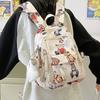 Student Schoolbag Female Bear Print Backpack Graffiti Junior High School Student Small Backpack