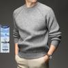 Pierre Cardin Men's Thermal Thickened Crew Neck Knit Sweater