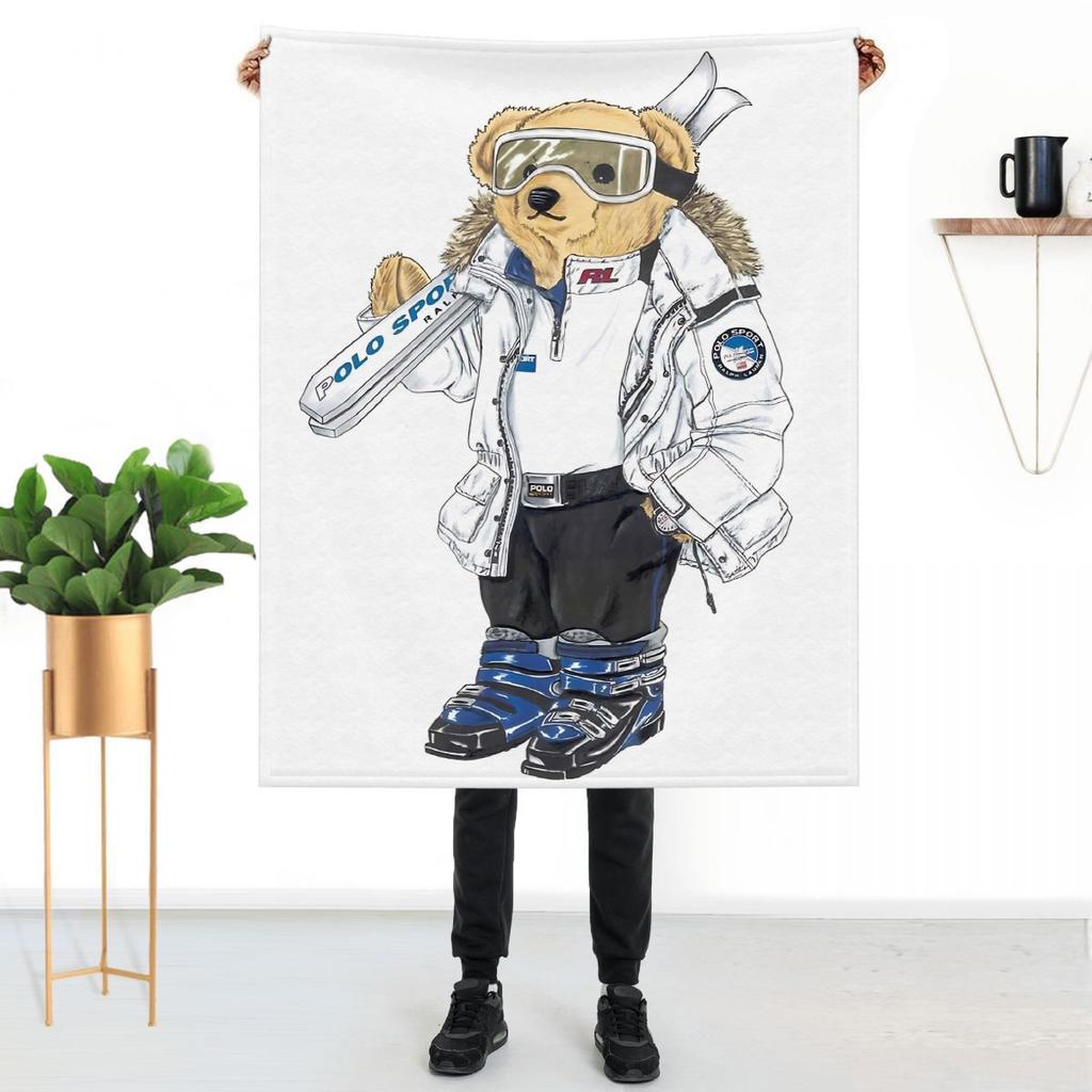 The BEAR Throws Blankets Children's Blanket Home and Decoration Throw Bed Sofa Knee Custom Anime Fluffy Soft Luxury Cute