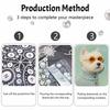 Pearl painting diy sticky diamond creative white dog sunglasses diamond painting kit living room hanging painting