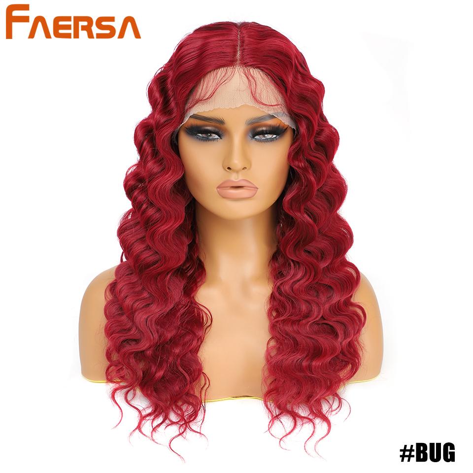 Synthetic Lace Wigs For Black Women Long Body Wave Lace Front Wig Brown Ombre Blond Wigs Heat Resistant Curly Wig