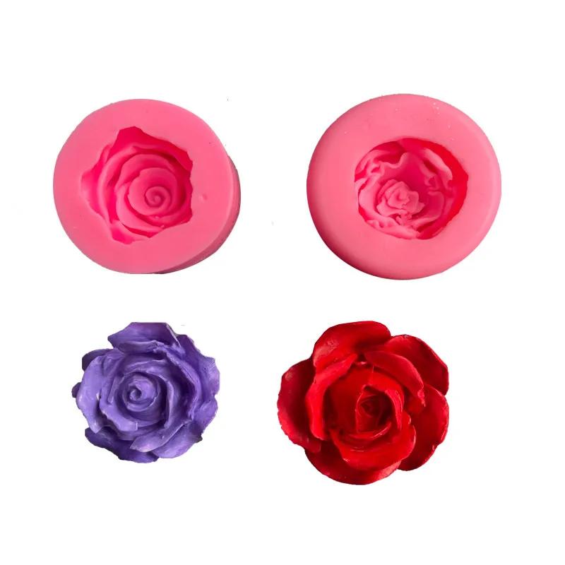 3D форма для торта, кекс, цветок, роза, силиконовая форма для помадки, мыла, желе, конфет, шоколада, украшения, инструменты для выпечки, формы