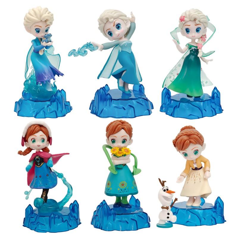 Elsa Anna Frozen Princess Blind Box Figure Collectible PVC Toy Desk Decor Kids Gift 9-12cm