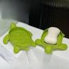 Мультяшная мыльница в виде маленькой черепашки, Милая мыльница, Умывальник, Бытовая зеленая PP Супер милая сушилка