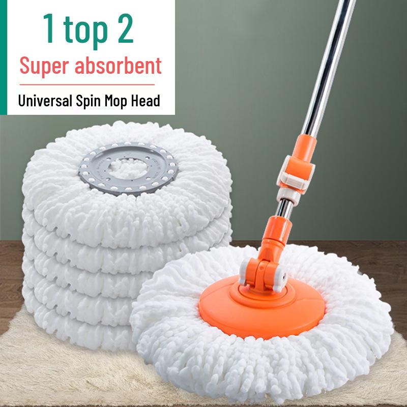 Универсальная 16-сантиметровая утолщенная двухсторонняя насадка для швабры - Влажная/Сухая микрофибра для домашнего использования