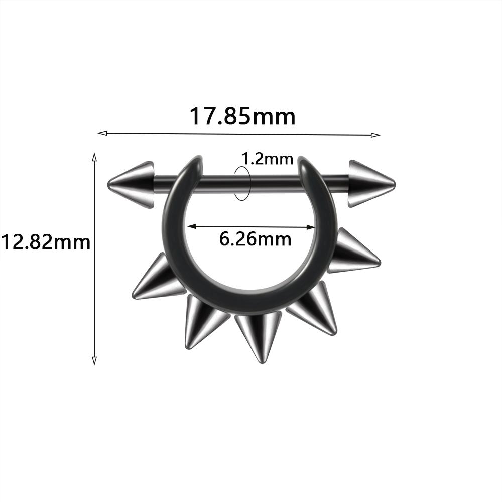 1PC Surgical Steel Sunflower Cone Silver/Black Ear Cartilage Barbell With Hoop Earring Tragus Helix Daith Piercing Jewelry