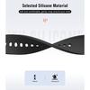 Bracelet pour Samsung Galaxy Watch 7/6/5/4/3 40mm/42mm/43mm/44mm/45mm/46mm, Boucle Réglable Silicone Souple - Noir